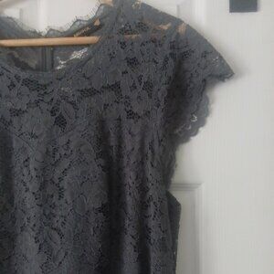 Plus Size Lace Chiffon Maxi Formal Dress